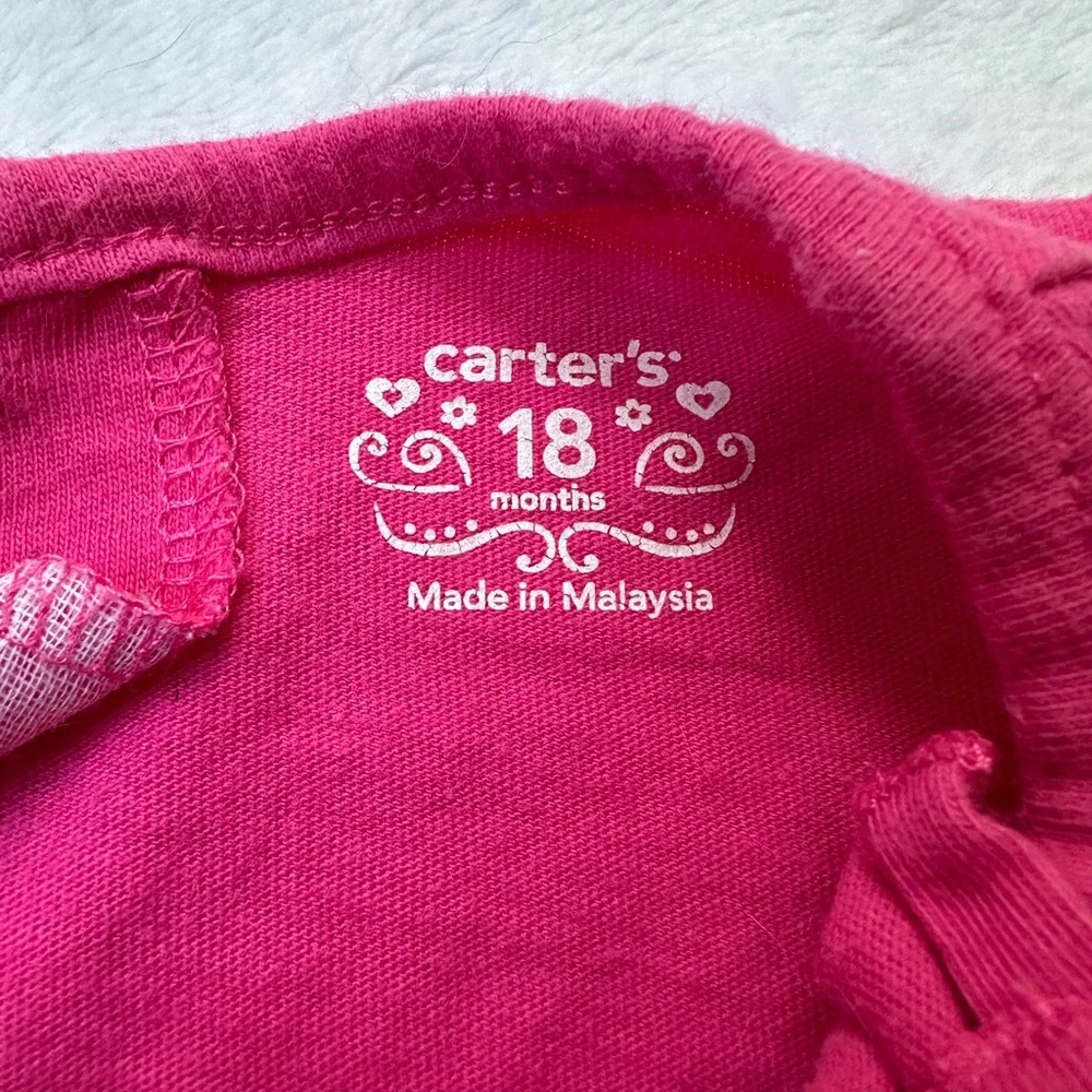 Carter’s Ruffle Long Sleeve Tee in Pink - Girls Size 18 Months